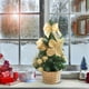 thumbnail image 5 of pstuiky Mini árbol de Navidad, adornos de escritorio, juego de decoración navideña para el hogar, corona navideña pequeña, 5 of 6