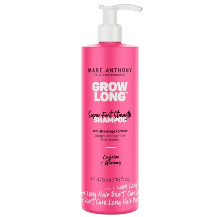 Marc Anthony Grow Long Super Fast Strength Shampoo, for All Hair Types, with Caffeine & Ginseng, 16 oz