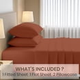 thumbnail image 5 of Kotton Culture 1000 TC Egyptian Cotton King Size 16" Deep Bed Sheet Set Terracotta Color, 5 of 5