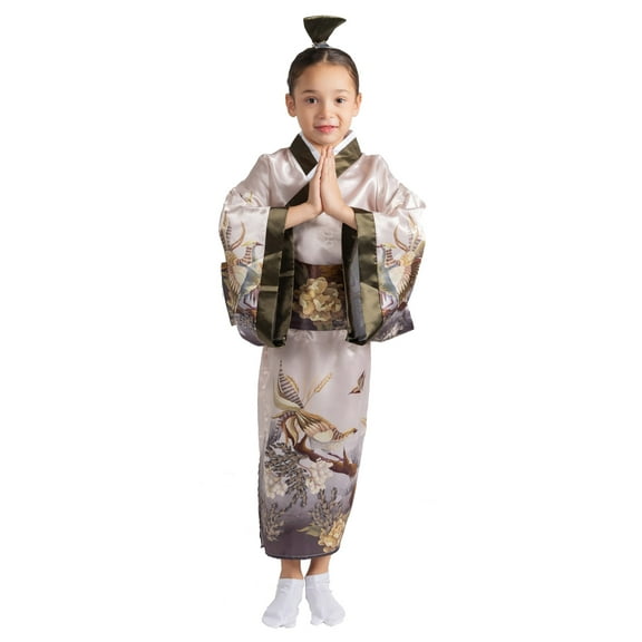 Dress-Up-America Japanese Kimono for Girls - Traditional Kimono Robe Costume Set for Kids
