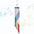 thumbnail image 1 of Campanas de viento coloridas CHAO para exteriores con 12 tubos de aluminio 23,6 pulgadas, 1 of 5