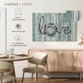 thumbnail image 5 of Elephant Stock Wooden Love Typography Wall Art - Horizontal Multi Panel Canvas - Living Room Wall Decor - Inspirational And Typography Multi Panel - Blue And Gray Decor - 65" x 42", 5 of 8