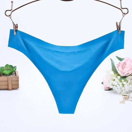 

Gyouwnll Sleepwear For Womens Pajamas For Women Women Invisible Underwear Briefs G-Strings Ice Silk Seamless Crotch