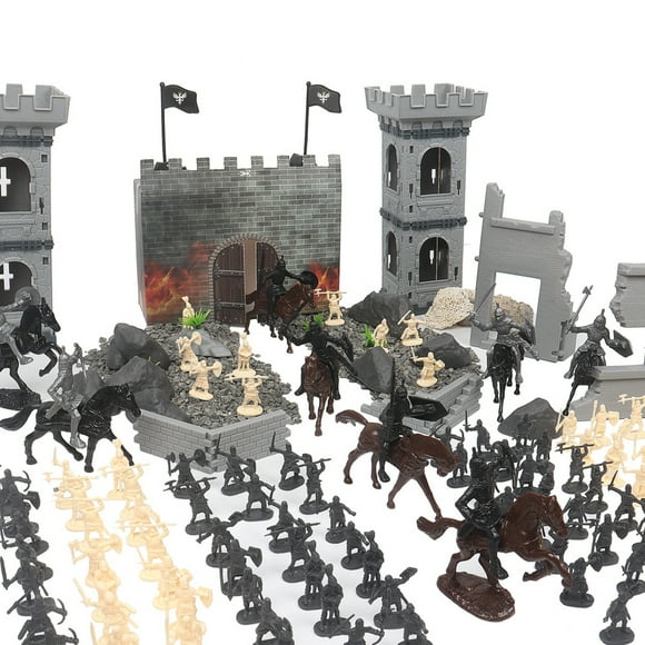 250 Pcs/ensemble Figurines de Chevaliers de Château Jouet Simulation Soldat Modèle Statique Jouets de Chevaliers Médiévaux