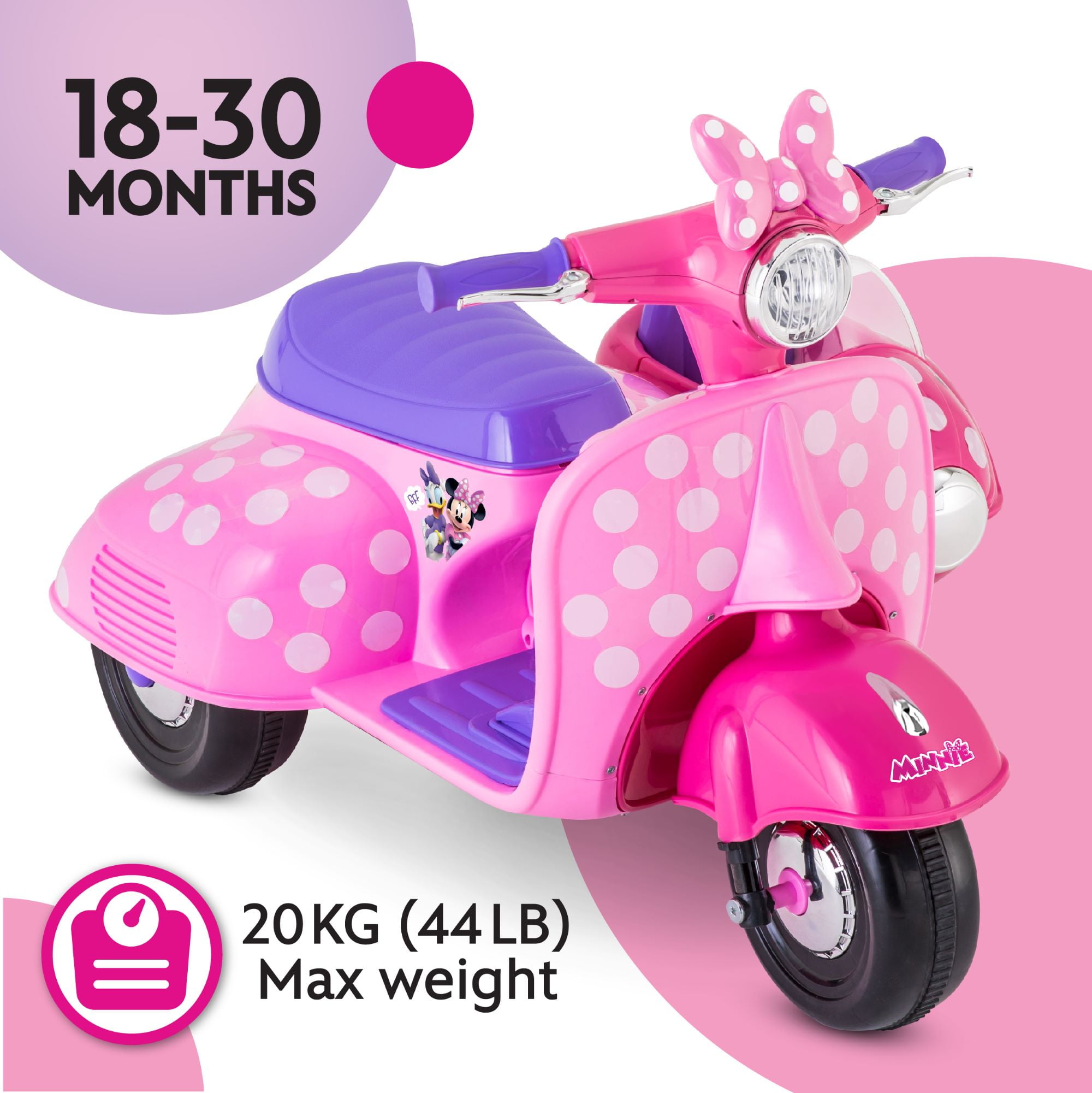 6v minnie mouse scooter with sidecar discount
