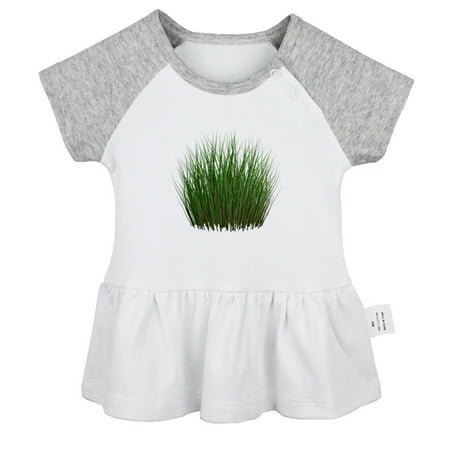 

Nature Grass Pattern Dresses For Baby Newborn Babies Skirts Infant Princess Dress 0-24M Kids Graphic Clothes (Gray Raglan Dresses 18-24 Months)