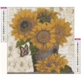 thumbnail image 2 of Kit de pintura de diamante 5D, manualidades, lienzo, decoración de pared del hogar, girasoles, 30x30cm, 2 of 5