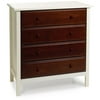 Baby Mod - Roxanne 4-Drawer Dresser, Antique White and Espresso