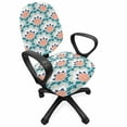 thumbnail image 1 of Floral Office Chair Slipcover, Mandala Turkish Ottoman Flowers Oriental Classic Bohemian Pattern, Protective Stretch Decorative Fabric Cover, Standard Size, Multicolor, by Ambesonne, 1 of 5