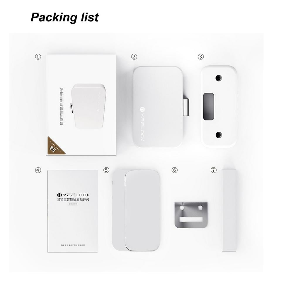 YEELOCK Intelligent Drawer Lock APP BT Unlock Anti-Theft Child Safety Keyless Locks