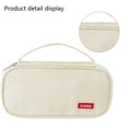 thumbnail image 4 of Simple portable double-layer large-capacity pen bag Oxford cloth solid color student stationery storage pencil case bag, 4 of 5