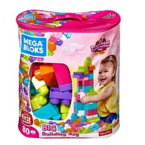 Mega Bloks First Builders Big Building Bag, 80-Piece Set (Pink) - DCH62