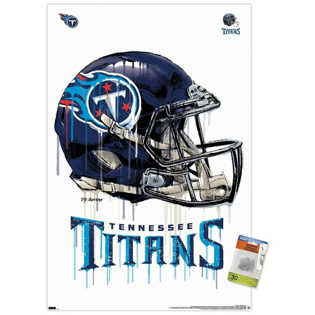 NFL Tennessee Titans - Drip Helmet 20 Wall Poster, 22.375" x 34"