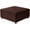 Dark Brown, variant on BH-JJSMGS Square Ottoman Cover Stretch Jacquard Knitted Slipcover, Thick Washable Footstool Protector with Elastic Bottom for Living Room