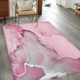 thumbnail image 4 of 3x5Ft Area Rugs Marble Pink Non-Skid Rubber Backing Large Rectangle Rugs - Living Room Bedroom Home Office, Modern Abstract Ink Painting Luxury Indoor Floor Mat Carpets Washable Rug, 4 of 9