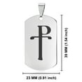 thumbnail image 2 of Stainless Steel Religious Staurogram Dog Tag Pendant Necklace, 2 of 3
