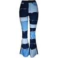 thumbnail image 1 of ZECATL Jeans Évasés pour Femmes, Ourlet Brut, Pantalon en Denim, 1 of 7