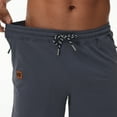 thumbnail image 3 of Yundobop Men's 9" Inseam Zipper Pocket Stretch Shorts Iron Grey 32, 3 of 5