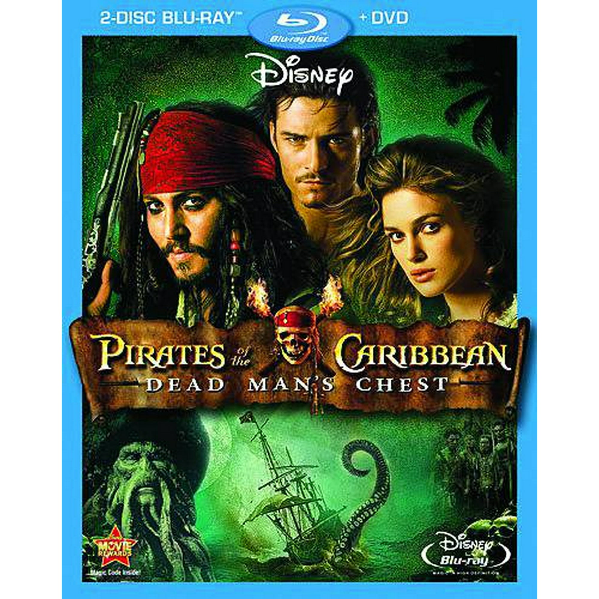 BUENA VISTA HOME VIDEO PIRATES OF THE CARIBBEAN DEAD MANS CHEST BR DVD 2 DISC COMBO BR106685 Walmart