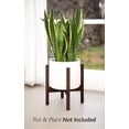 thumbnail image 2 of FFIY Plant Stand Mid Century Wood Flower Pot Holder (Plant Pot NOT Included) Modern Potted Stand Indoor Display Rack Rustic Decor, Up to 10 Inch Planter, Brown, 2 of 8