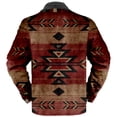 thumbnail image 4 of Fanxing Men's Western Aztec Vintage Fleece Lined Jackets Plus Size Casual Button Down Winter Warm Jacket Coats Oversized Western Print Sherpa Jacket, 4 of 7