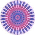 thumbnail image 1 of Ahgly Company Tapis Rond Lavable en Machine Intérieur Transitionnel Mauve Violet, 5 Pieds Rond, 1 of 7