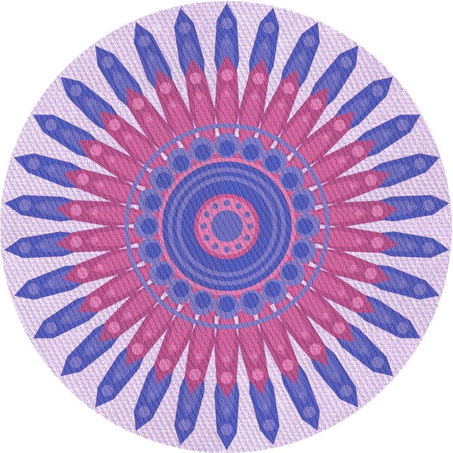 Ahgly Company Machine Washable Indoor Square Transitional Mauve Purple Area Rugs, 3' Square