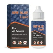 LMTODLFG 30ml Fabric Glue, Fabric Glue Permanent Clear Washable for Patches Drying Waterproof Fabric Adhesive Glue for All Fabrics, Clothes, Cotton, Flannel, Denim, Leather, Polyester, Doll Repair