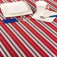 thumbnail image 2 of SpillGuard Flannel Backed Vinyl Tablecloth (60" Round) - Patriotic Stripe, 2 of 2