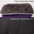 thumbnail image 5 of Tineer Reflective Thicken Dog Jacket Vest Winter Warm Pet Outfit Jacket Coat with Harness Hole for Small Medium Large Dogs for Cold Weather(M,Purple), 5 of 8