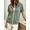 Green, variant on Caywon Women's Short Sleeve Zip-Up Hoodie with Drawstring and Pockets, Loose Cut Casual Sporty Top for Summer Layering and Travel