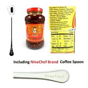 NineChef Set- Lao Gan Ma(Laoganma) Spicy Chili Crisp Hot Sauce Family/Restaurant Size 24.69 Oz.(700 g.) Plus NineChef Brand Ice Tea Coffee Long Handel Spoon