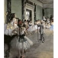thumbnail image 2 of Degas, Edgar 26x30 Black Ornate Wood Framed with Double Matting Museum Art Print Titled - Dance Class, 2 of 4