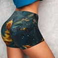 thumbnail image 2 of KLL Whimsical Starry Night Scene Pattern Workout Shorts for Women Scrunch Short Gym Yoga Running Sport Active Exercise Fitness Shorts, 2 of 5