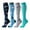 4 Pairs Color1, variant on 4 Pairs Breathable Knee High Copper Sports Compression Socks | Comfortable for Women Pregnancy & Men, Best Gift for Adult Athletic Running Hiking Cycling, Polyester, Elastane, Cartoon Pattern