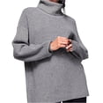 thumbnail image 2 of Free People suéter de estructura suave para mujer, gris, extra pequeño Free People  Pull-over, 2 of 2