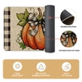 thumbnail image 2 of Sm:)e Pumpkin Bow Sunflower Linen Fall Kitchen Rugs and Mats, 17x29Inch and 17x47 Inch, Non Slip Mat for Porch Patio Hallway, 2 of 6