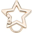 thumbnail image 1 of HUGFEGWE Star Shaped Stainless Steel Keychain Clip Carabiner Snap Hook Holder Star Carabiner Hook Clip Key Holder Carabiner Clip for Keys & Wallet with Key Chain Rings CJB91-129169, 1 of 8