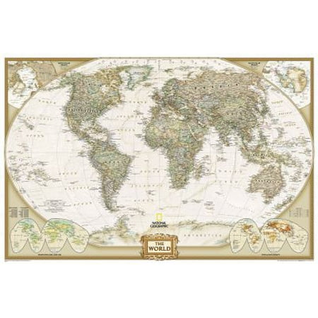 World Executive Poster Size Map Wall Maps World Walmart