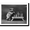 thumbnail image 2 of Historic Framed Print, [Dogs dressed as humans and posed in human situations]: puppy using washboard to wash clothes, 17-7/8" x 21-7/8", 2 of 9