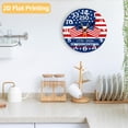 thumbnail image 4 of 12 Inch Patriotic Wall Clock, USA 250th Anniversary Wooden Round Wall Clocks with Silent Non-Ticking Quartz Movement, Battery Operated, Art Decor Hanging Clock for Kitchen, Bedroom, Living Room, 4 of 9