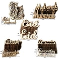 thumbnail image 2 of Chips de madera de Ramadán Eid Mubarak, confeti de madera cortado con láser, dispersión de mesa, Islam Mubarak Kareem, adorno de fiesta, decoración, 15 piezas, 2 of 4