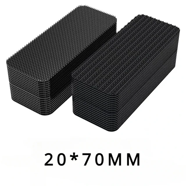 New Double Faced High Adhesive Fixing Stickers Carpet Pad Dashboard Mat Fixed Patch Home Floor Anti Skid Grip Tape Sticker Rectangle M 10 Set