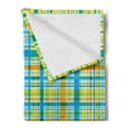 thumbnail image 2 of Plaid Soft Flannel Fleece Blanket, Traditional Scottish Inspired Geometric Abstract Illustration Grid Horizontal Lines, Cozy Plush for Indoor and Outdoor Use, 50" x 70", Multicolor, by Ambesonne, 2 of 5