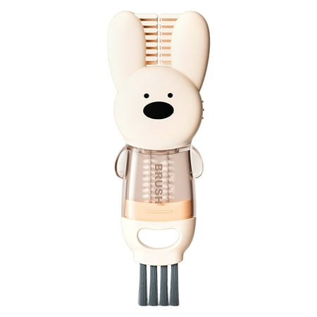 

Sopiago Multipurpose Bottle Gap Cleaner Brush 4 in 1 Mini Cute Cup Lid Cleaning Brush Household Portable Removable Crevice Cleaning Brushes for Baby Bottle Thermos Cup