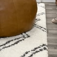 thumbnail image 3 of JONATHAN Y JONATHAN  Y Alaro Moroccan Style Diamond Shag Area Rug 2 X 10 - White/Black, 3 of 5