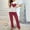 Red, variant on Aobny Heart Cooling Pajamas for Women Ribbed Red Sets Ankle Crew Neck Jogger Women Sleepwear,M