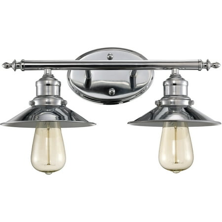 

Wall Sconces 2 Light Fixture With Polished Chrome Finish Metal E26 16 120 Watts