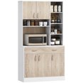 thumbnail image 1 of HOMCOM 71" Kitchen Hutch with Storage Cabinet, Modern Buffet with Hutch, 1 of 10