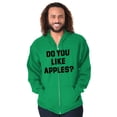 thumbnail image 5 of Do You Like Apples Famous Quote Zip Up Hoodie Men's Women's Brisco Brands S, 5 of 6